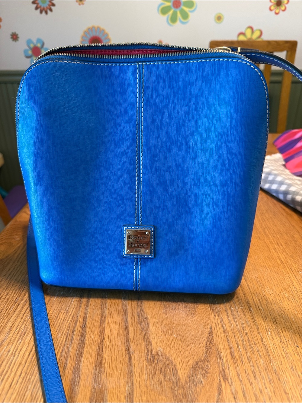 Dooney & Bourke Bright Blue Leather Crossbody